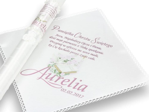 Zestaw na Chrzest z modlitwą i imieniem - duży druk