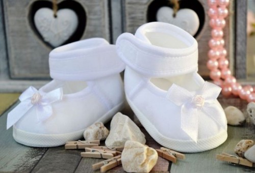 Buciki Balerinka welurowa z kokardą