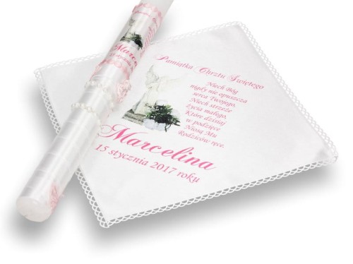 Zestaw na Chrzest z modlitwą i imieniem - duży druk