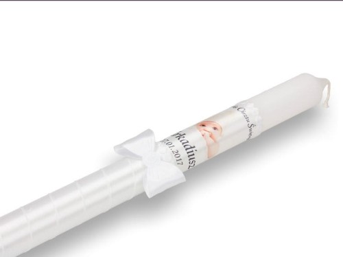 Zestaw na Chrzest ze zdjęciem dziecka - koronka