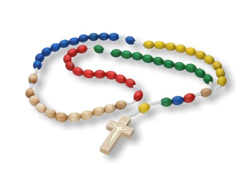 Różaniec drewniany - misyjny