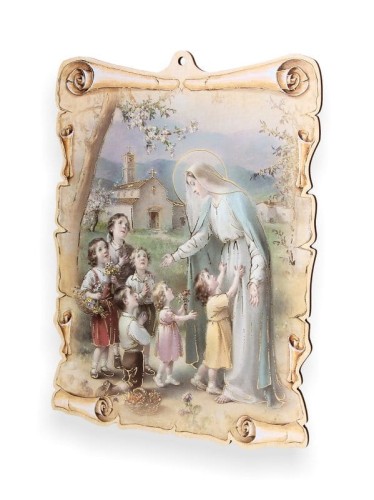 Obrazek pastelowy - Matka Boska z dziećmi 