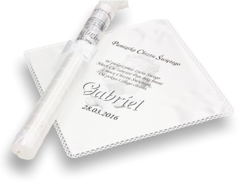 Zestaw na Chrzest z modlitwą i imieniem - duży druk