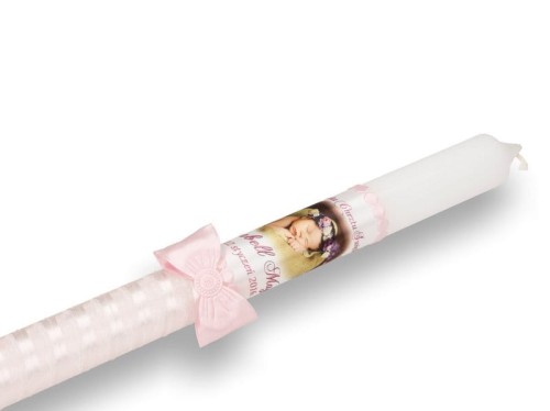 Zestaw na Chrzest ze zdjęciem dziecka - koronka