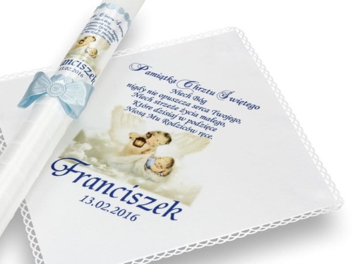 Zestaw na Chrzest z modlitwą i imieniem - duży druk