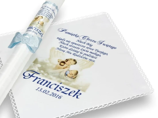 Zestaw na Chrzest z modlitwą i imieniem - duży druk
