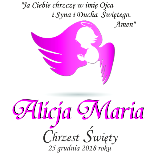 Świeca i szatka do chrztu z imieniem i ozdobnym stroikiem MGIEŁKA (chusta)