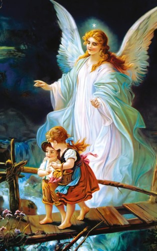 Karta modlitwa - Modlitwa do Anioła Stróża 8,5x5,4cm