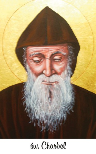 Karta modlitwa - św. Charbel 8,5x5,4 cm