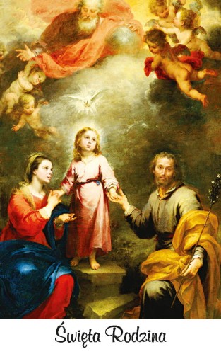 Karta modlitwa - Święta Rodzina 8,5x5,4 cm