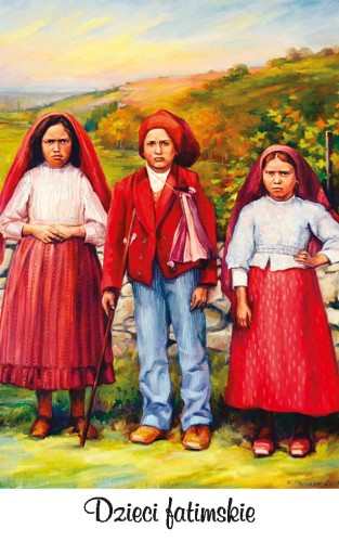 Karta modlitwa - Dzieci fatimskie 8,5x5,4 cm