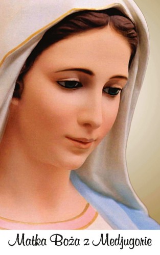 Karta modlitwa - Matka Boża z Medjugorie 8,5x5,4 cm