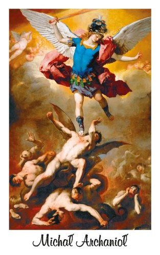 Karta modlitwa - Michał Archanioł 8,5x5,4 cm