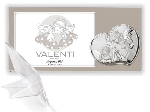 Ramka plexy na zdjęcie z srebrnym wizerunkiem Anioła Stróża 13x9