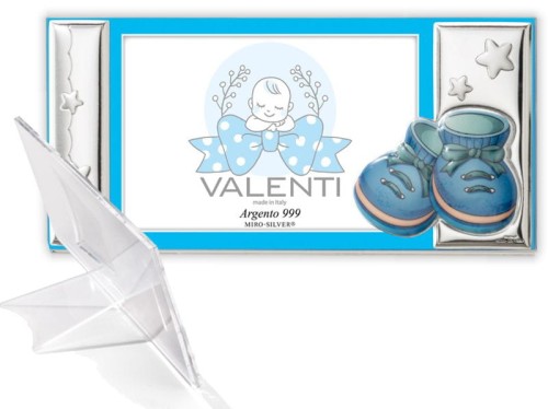 Ramka plexy na zdjęcie z srebrnymi elemetami i bucikami 13x9