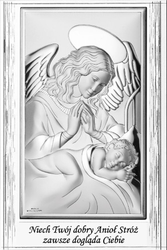 Obrazek srebrny - Twój dobry Anioł Stróż