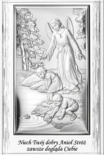Obrazek srebrny - Twój dobry Anioł Stróż