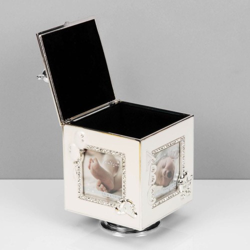 Srebrna pozytywka obrotowa ze zdjęciami