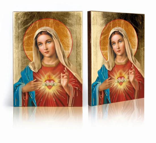 Ikona serce Maryi z certyfikatem