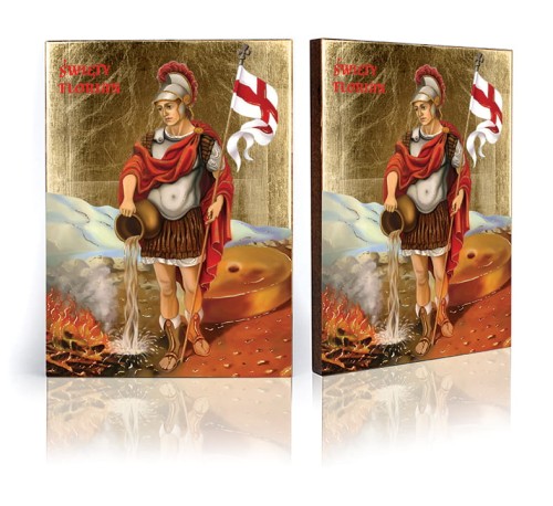 Ikona Święty Florian z certyfikatem