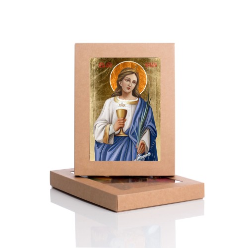 Ikona religijna Święta Barbara z certyfikatem