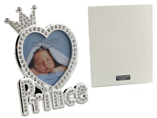 Srebrna ramka ’Prince’ zdobiona kryształkami