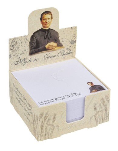 Myśli św. Jana Bosko - Notes biurkowy z sentencjami