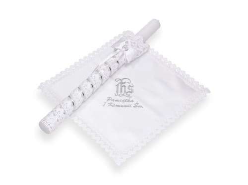 Zestaw komunijny z koronki bawełnianej