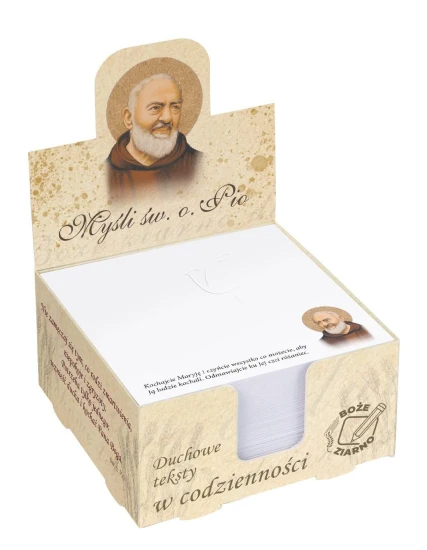 Św. Ojciec PIO - Notes biurkowy z sentencjami
