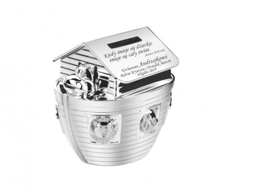 Posrebrzana skarbonka Arka Nowego - Money BOX