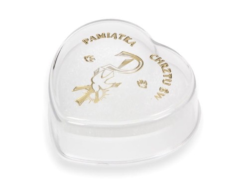 Pudełko na różaniec Chrzest Święty (serce)