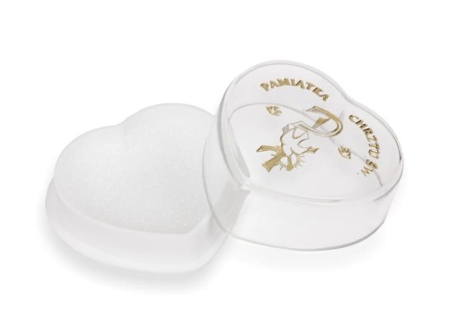 Pudełko na różaniec Chrzest Święty (serce)