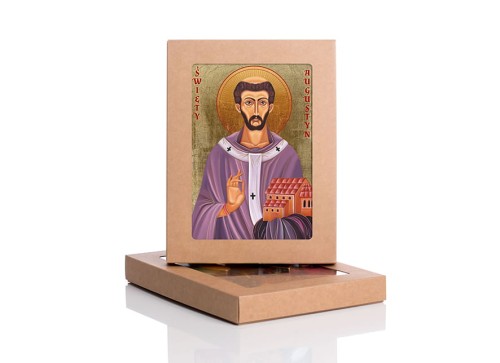 Ikona Święty Augustyn z certyfikatem