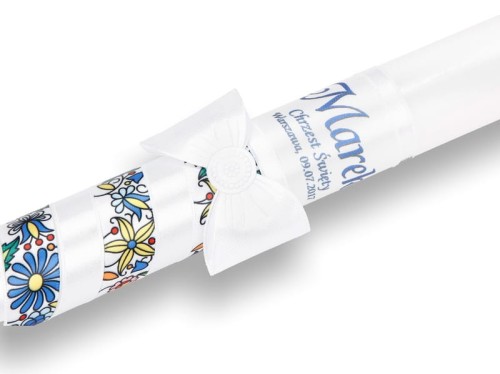 Świeca FolkStyle - motyw "kaszubski"