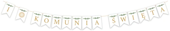 Girlanda ozdobna I Komunia Święta - 3metry