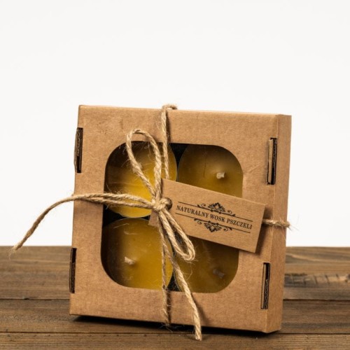 Zestaw świec woskowych tealight - 4 szt