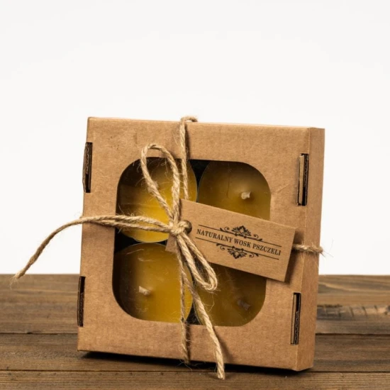 Zestaw świec woskowych tealight - 4 szt