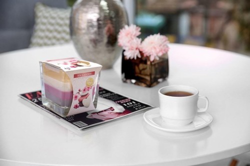 Świeca zapachowa w szkle trójkolorowa