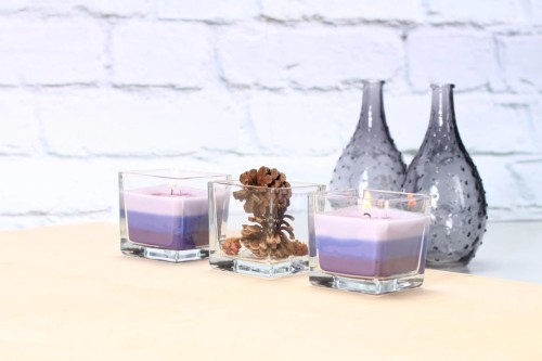 Świeca zapachowa w szkle trójkolorowa