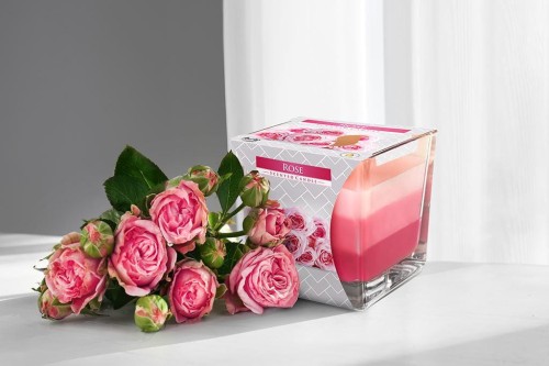 Świeca zapachowa w szkle trójkolorowa