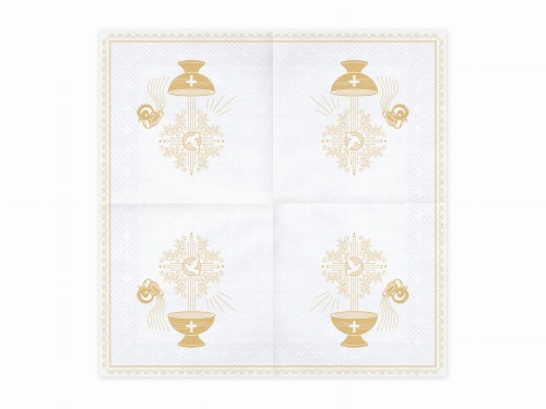 Ekologiczne serwetki na stół ZŁOTE CHRZEST ŚWIĘTY