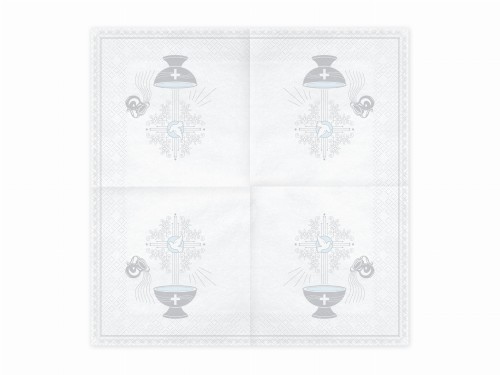 Ekologiczne serwetki na stół SREBRNE CHRZEST ŚWIĘTY