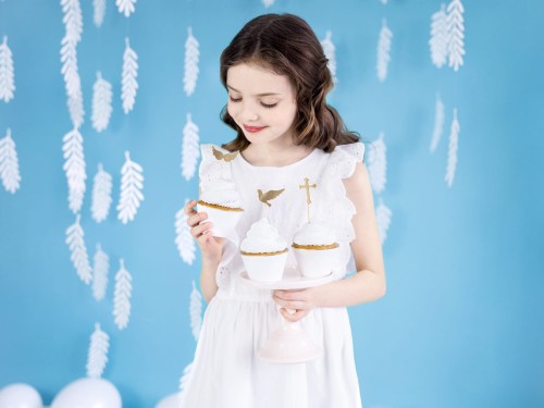 Dekoracje do muffinek I Komunia Święta - zestaw topperów do ciast