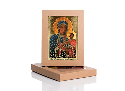 Ikona Matka Boża Częstochowska Wędrująca z certyfikatem - 17x23cm