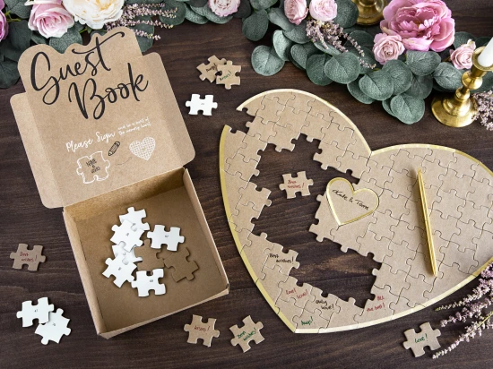 Księga gości - puzzle na pamiątkowe życzenia