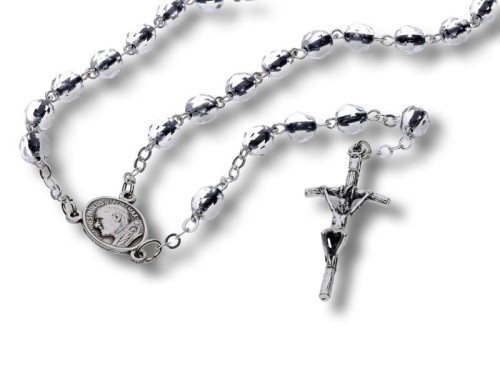 Różaniec kryształkowy czarny (nitka) 45cm