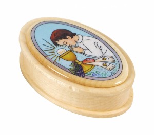 Pudełeczko magnetyczne na różaniec - I Komunia Święta - Dla Chłopca 