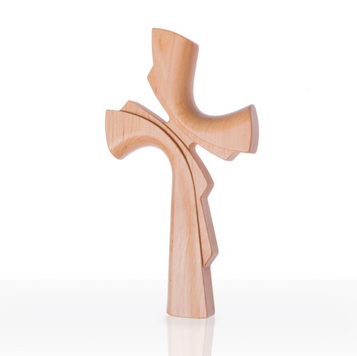 Krzyż nowoczesny z drzewa bukowego
