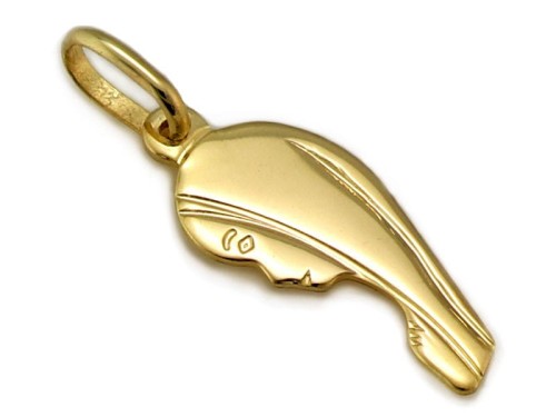 Złoty medalik MATKA BOSKA łańcuszek pr. 585 DEDYKACJA