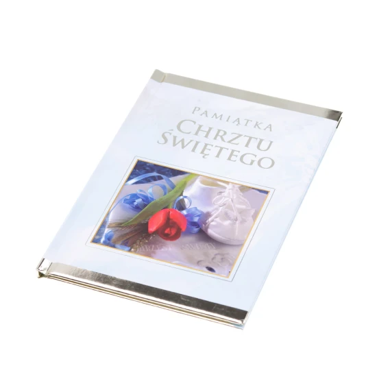 Pamiątka Chrztu Świętego - dla chłopca NIEBIESKA